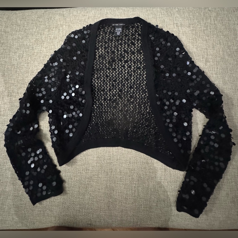 (NWT) Black Sequin Women's cover up